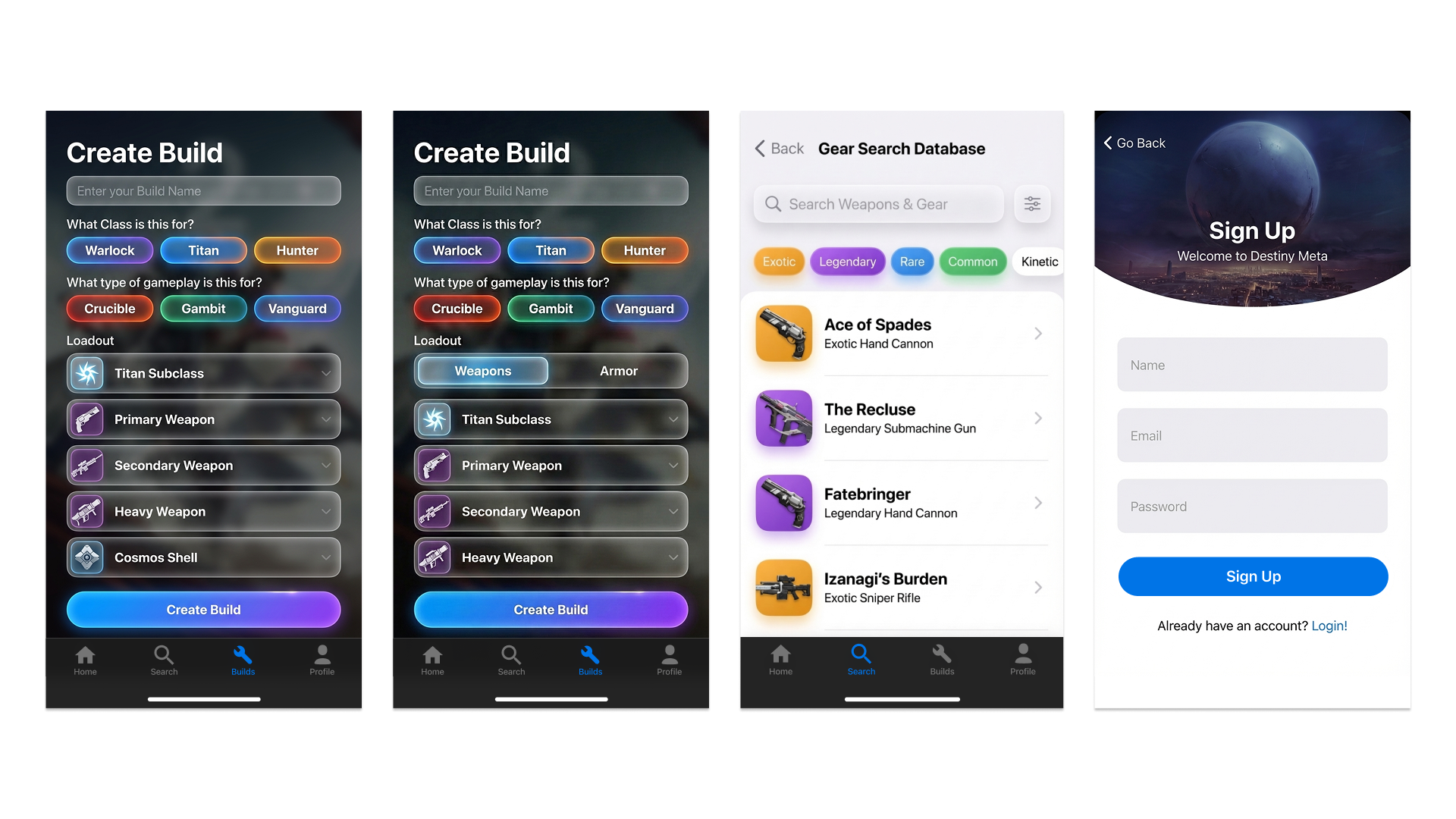 Destiny Meta iOS 26 Screens