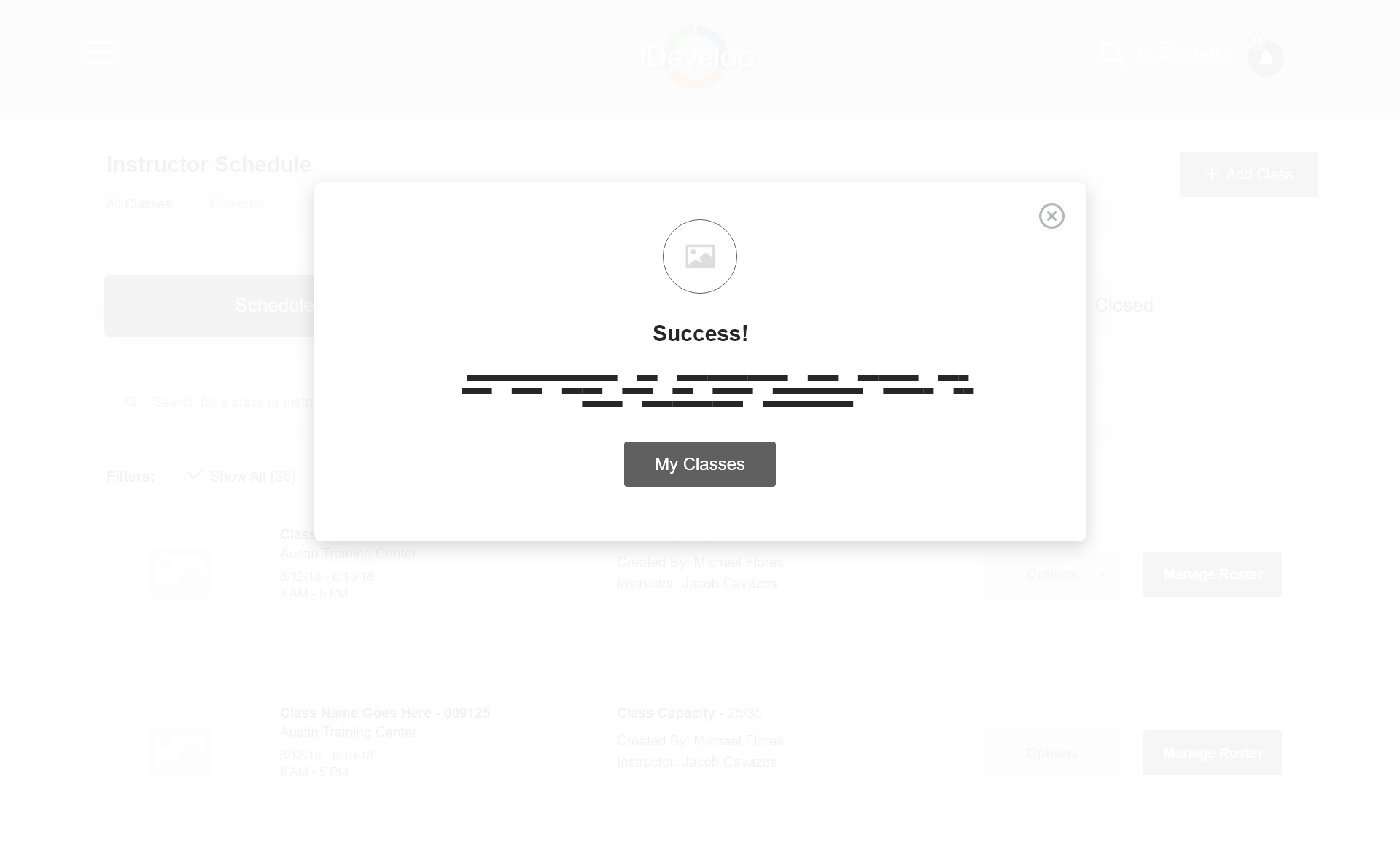 Success Wireframe