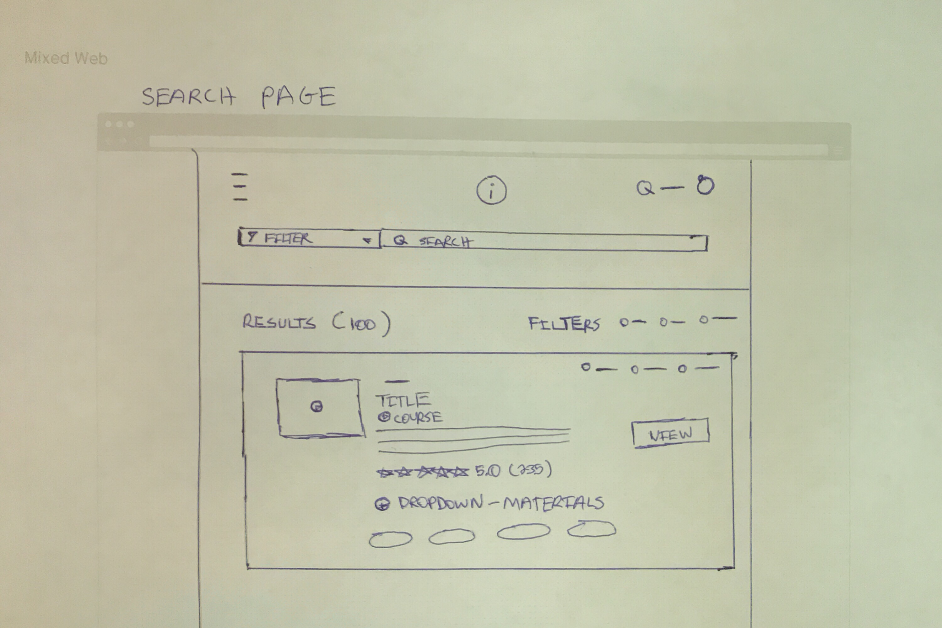 Search Page Sketch